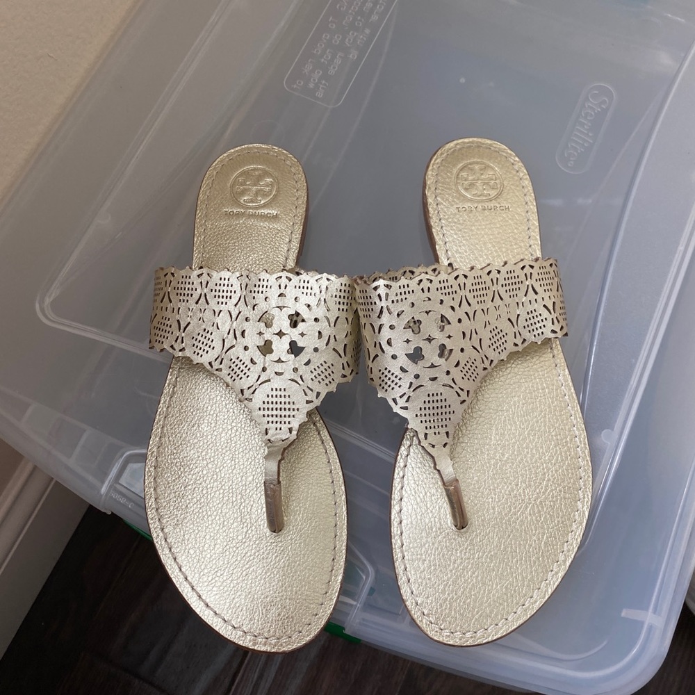 Gold Tory Burch Sandals